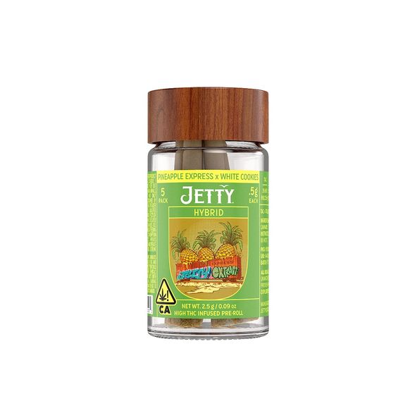 Jetty High THC Infused Pre-roll 5pk Pineapple Express x White Cookies 2.5g