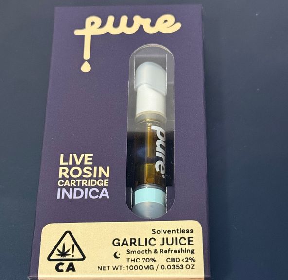 Pure- Quartz Garlic Juice Live Rosin Cart 1g (I)