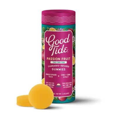 Good Tide- Passion Fruit Sleep 1:1:1 Gummies (THC:CBD:CBN) 100mg (I)