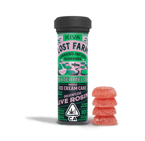 Lost Farm 100mg 10pk Watermelon x Ice Cream Cake Live Rosin Gummies 36.00 g