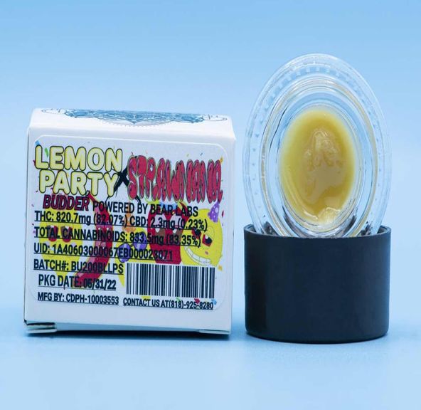 Bear Labs | Concentrate | Lemon Party x Strawnana (Live Resin Budder) | 1g | Hybrid | 87.15% THC