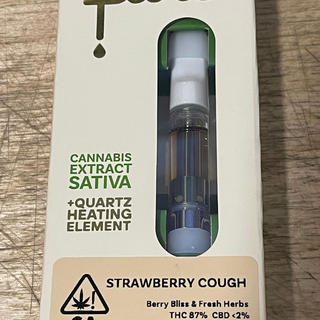 Pure- Strawberry Cough Cartridge 1g (S)