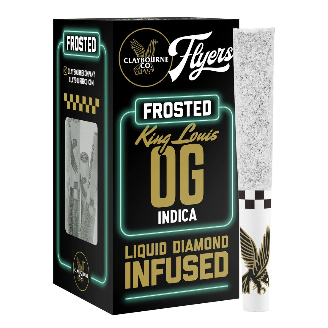 Claybourne Co. - Frosted Flyers - (x5) .5g Infused Prerolls - 2.5g - King Louis OG