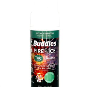 Buddies - Fire & Ice - THC Rich - Roll On - 1000mg! THC - 3oz