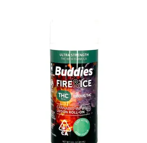 Buddies - Fire & Ice - THC Rich - Roll On - 1000mg! THC - 3oz