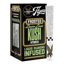 Claybourne Co. - Frosted Flyers - Lemon Lime Kush - Infused Prerolls - 5pk - 2.5g - Hybrid