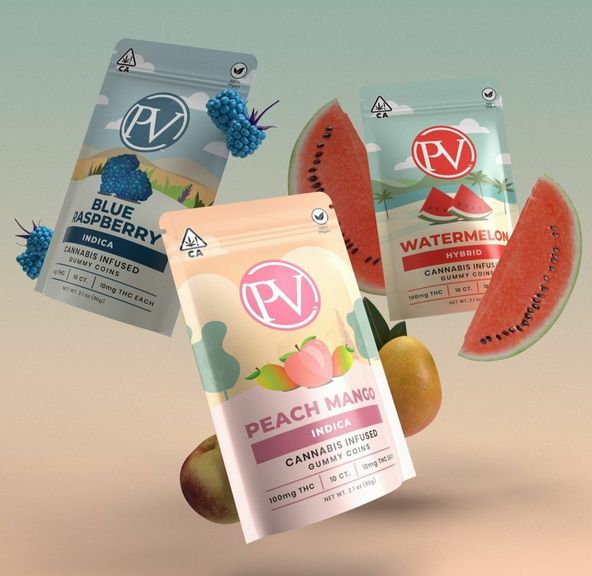 1. Platinum Vape - Gummy Coins - Peach Mango (I)