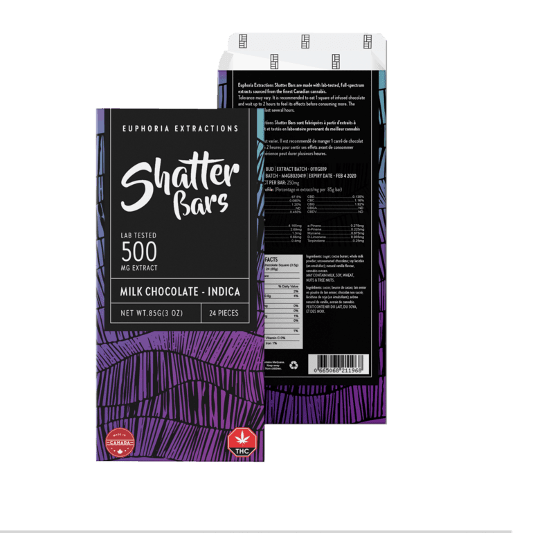 Caramel Indica 500mg Shatter Bar