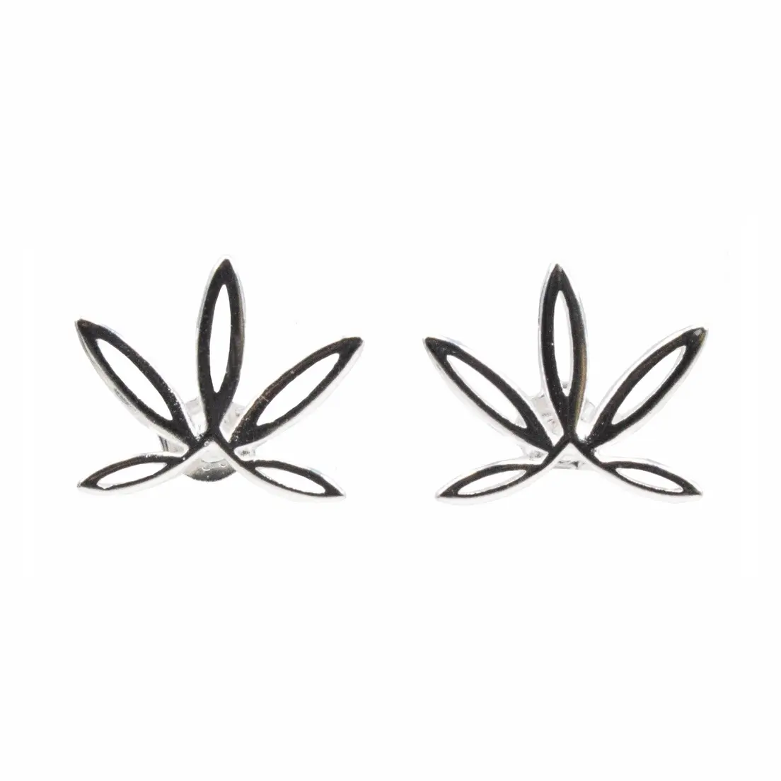 CAFE Silver Stud Earrings 1 Pair