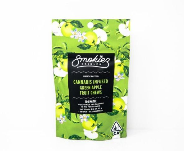 Smokiez - Green Apple Fruit Chews 100mg THC 2mg CBD