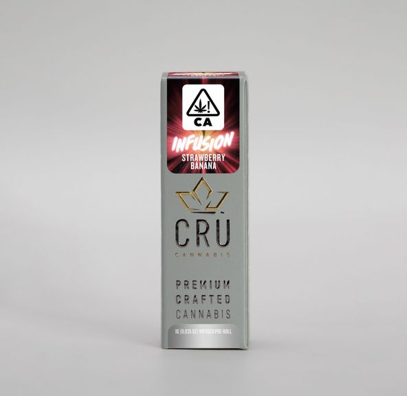 Cru - Infused Pre Roll - Strawberry Banana - 1g