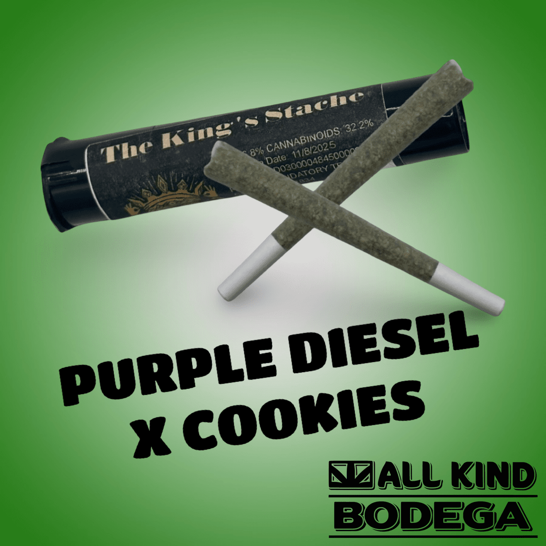 Purple Diesel x Cookies .5g Preroll 2 Pack (total weight 1g) (@thekingsstache)