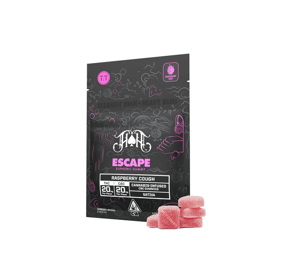 Heavy Hitters - Escape THC/CBC Gummy 100mg - 1:1 - Raspberry Cough