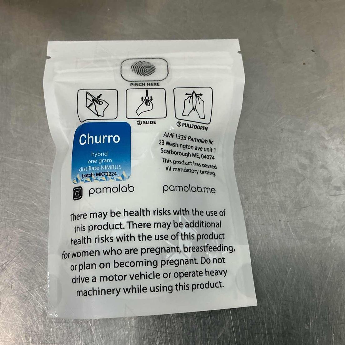 Pamolab Disposable Distillate 1g Cart CHURRO