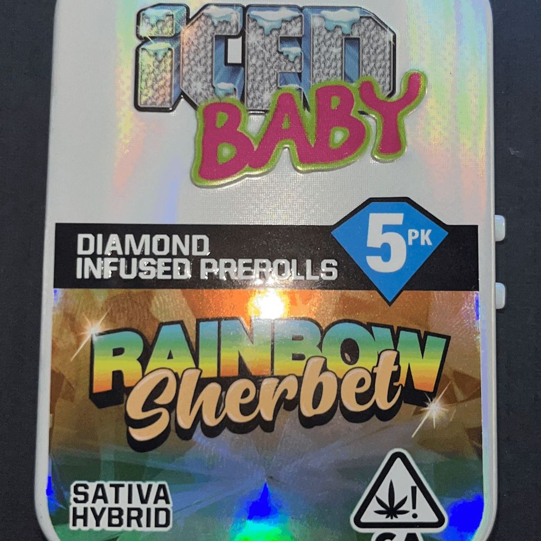 ICED - Rainbow Sherbet Infused Pre Rolls 5pk - 2.5g
