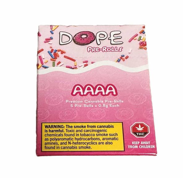 Dope AAAA Pre-roll 5 pack $35