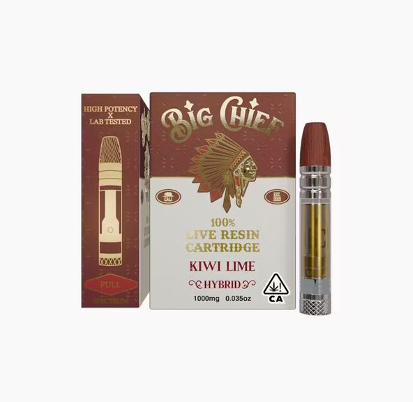 Big Chief Kiwi Lime - 100% Live Resin Cart 1G