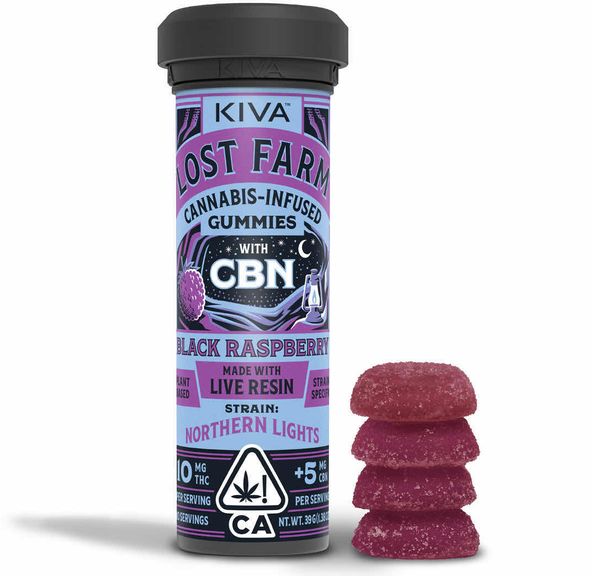 Lost Farms - Black Raspberry Northern Lights - CBN 10:5 Gummies - 100mg