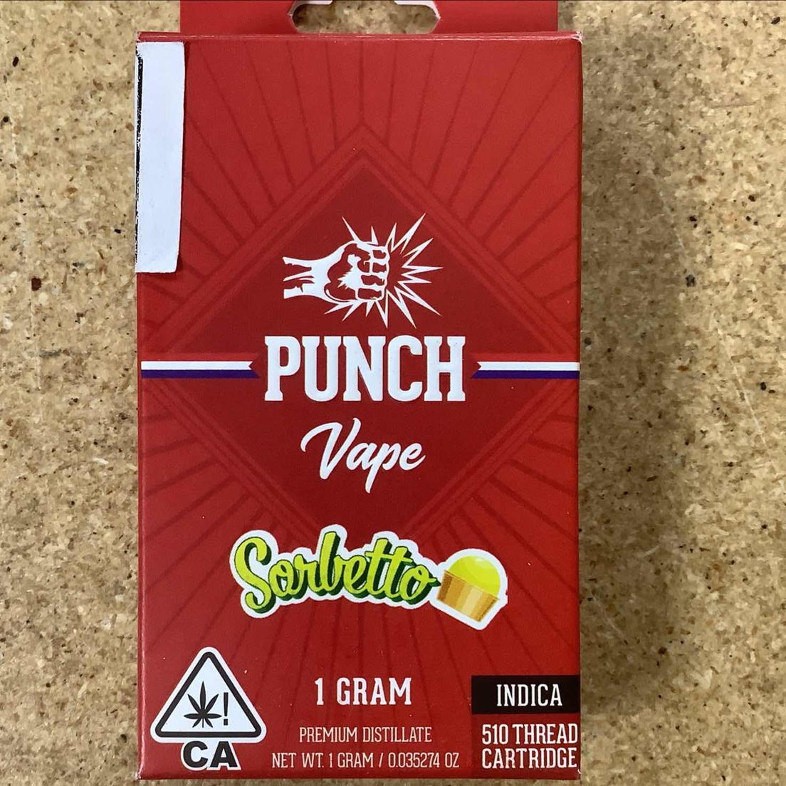 Punch Edibles & Extracts - Distillate Cart - Sorbetto 1g