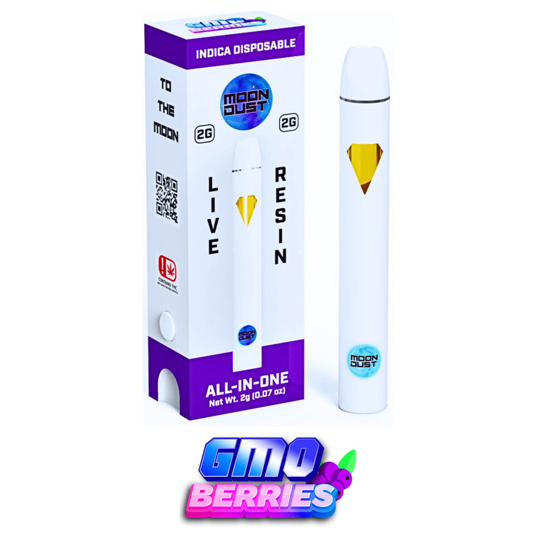 Moondust - 2G - LIVE RESIN DISPOSABLE - GMO BERRIES - INDICA