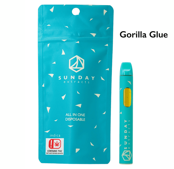 SUNDAY EXTRACTS GORILLA GLUE DISPOSABLE 2G