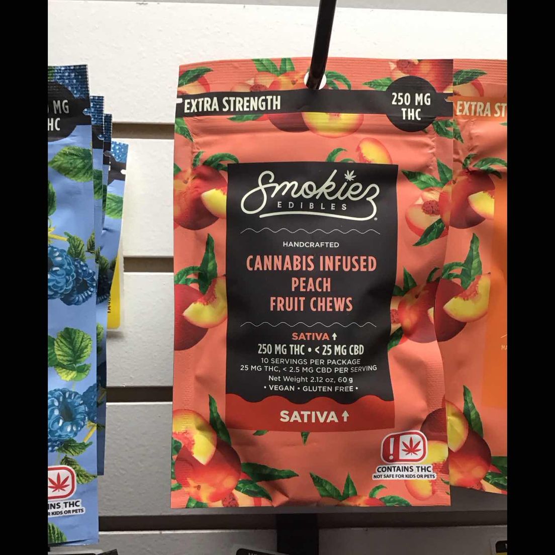 Smokiez Peach Sativa 250mg Gummies