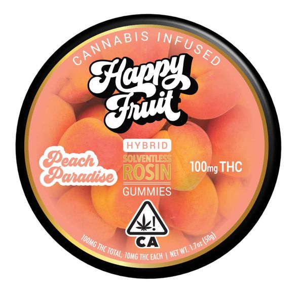 Happy Fruit - Peach Paradise Rosin Gummies - 100mg