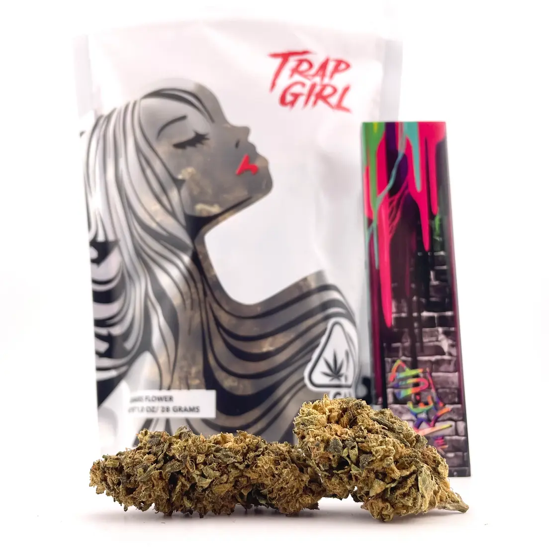 Deal! $89 1 oz. Chill Cherries (26.63%/Indica) - Trap Girl + Rolling Papers