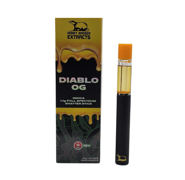 Diablo OG - 1.1G Disposable Shatter Pen by Honey Badger