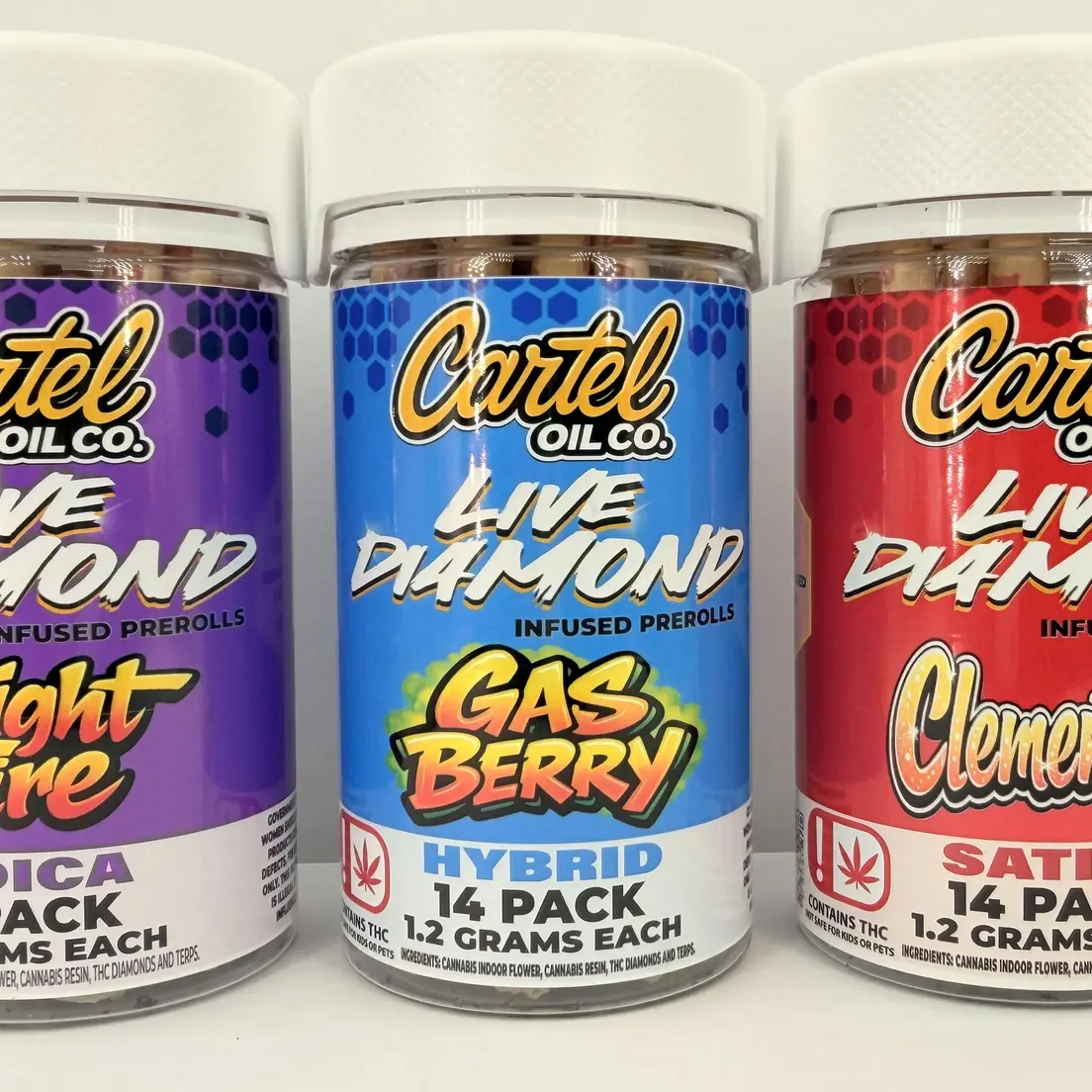 Cartel Oil Co - Diamond Infused Pre Roll Pack - 16.8g - Indica - Super Villain