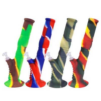 BDSB 14" Leaner Silicone Water Pipe - Assorted Color