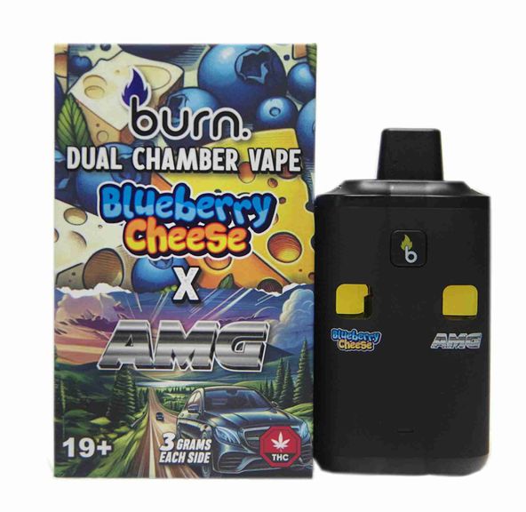 6 Gram Dual Chamber Burn Disposable – Blueberry Cheese + AMG (3+3 Gram)