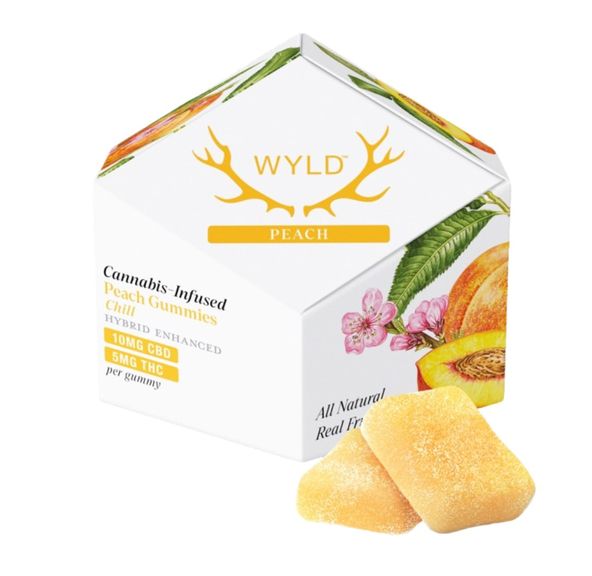 Wyld Fruit Chews Peach 100mg CBD / 50mg THC 2:1