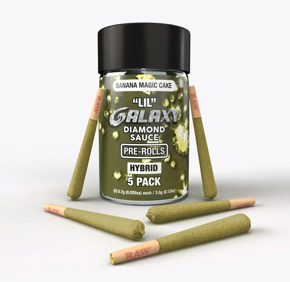 Galaxy - Banana Magic Cake Lil Galaxy Diamond Sauce 5pk Prerolls 3.5g