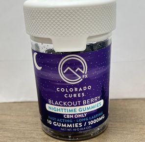 COLORADO CURES - BLACKOUT 1000mg CBN - NIGHTTIME GUMMY 10PK - 10ct Bottle