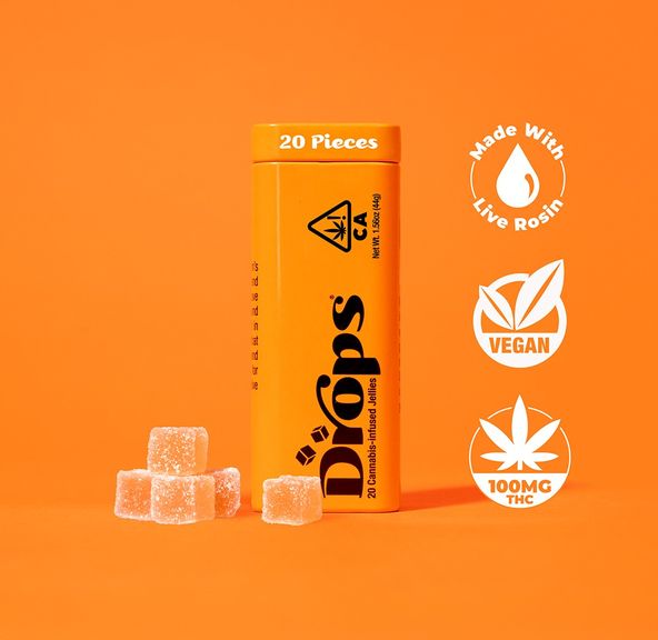 Drops 20pk Orange Gummies 100mg