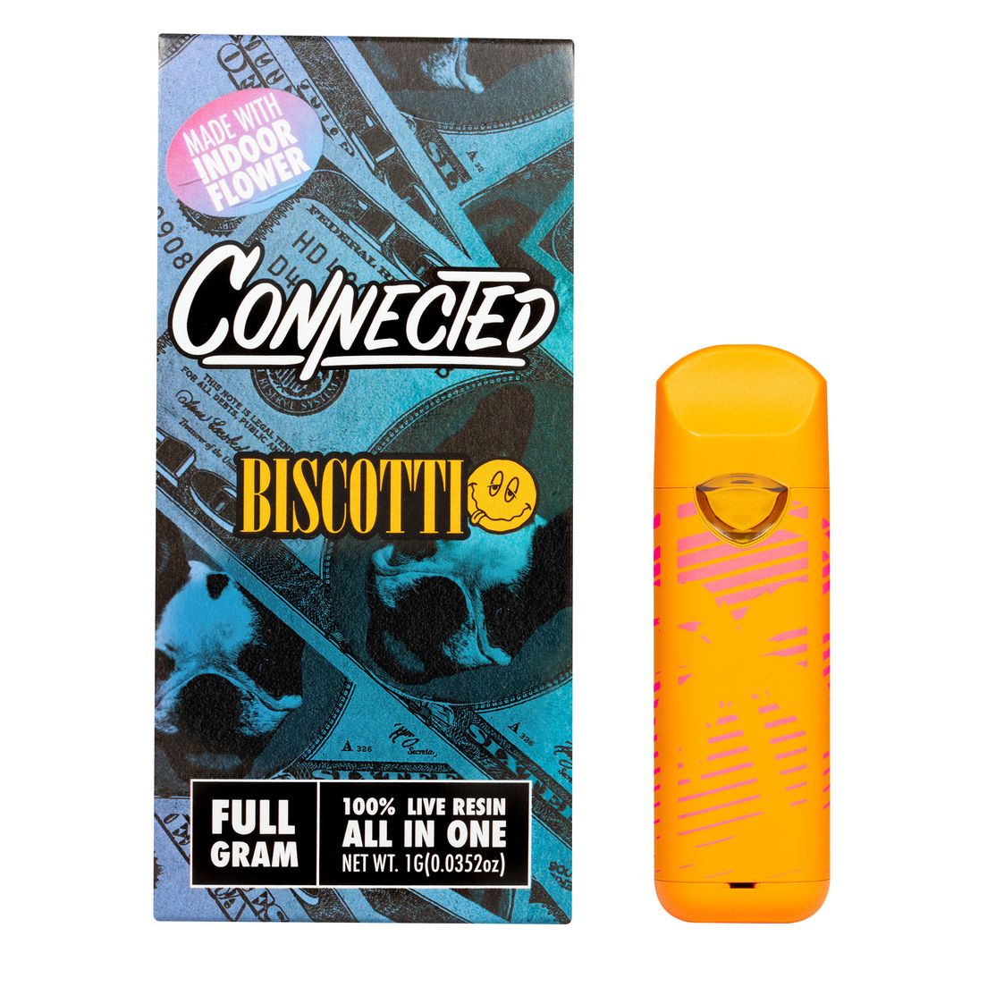 Connected | AIO Vape | 1g | Live Resin | Biscotti