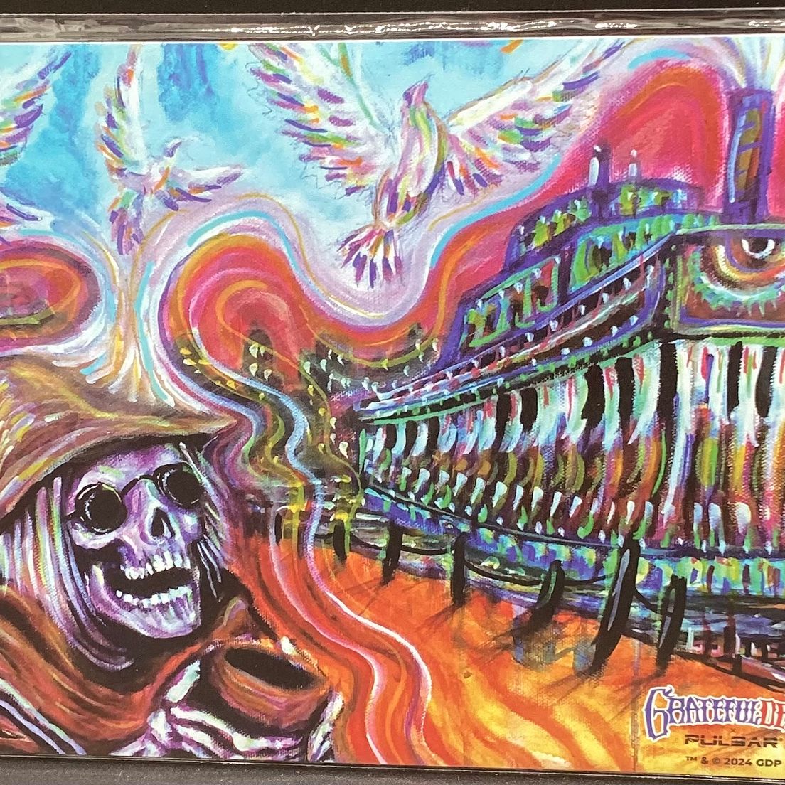 AFG Distribution- Steam Boat- Grateful Dead- Pulsar- Metal Rolling Tray- Magnetic Lid- 11 x 7