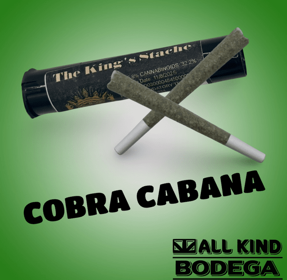 Cobra Cabana .5g Preroll 2 pack (1g total) (@thekingsstache)