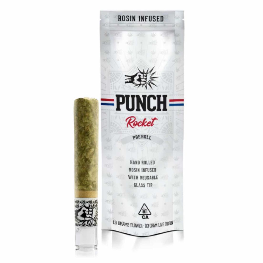 D. Punch Extracts 1.6g ROSIN Infused Rocket Pre Roll - Phonzie x Peach Ringz (H)
