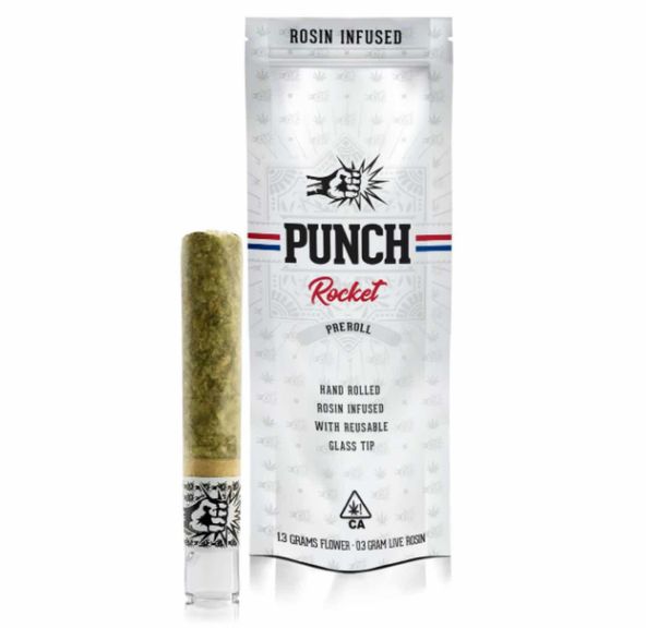 D. Punch Extracts 1.6g ROSIN Infused Rocket Pre Roll - Phonzie x Peach Ringz (H)