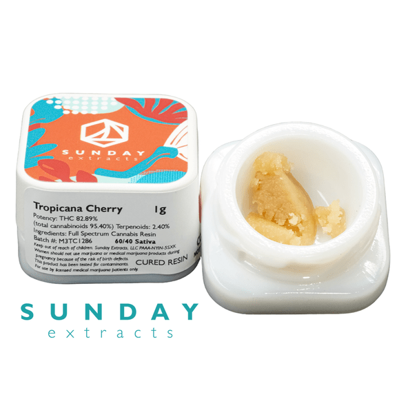 1g Concentrate Cured Resin - Tropicana Cherry (Sunday Extracts)