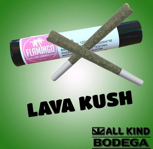 Lava Kush .5g preroll 2 pack (1g total) (@flamingomaine)