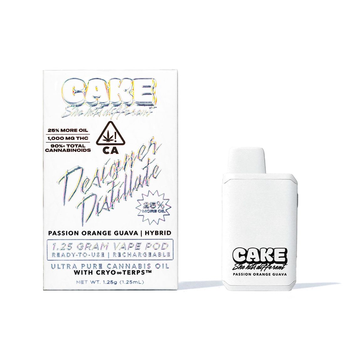 Cake AIO Vape Passion Orange Guava 1.25g