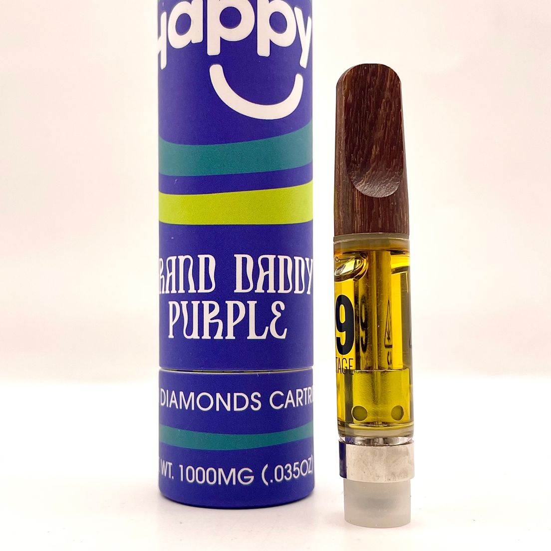 PRE-ORDER ONLY 1g Grand Daddy Purple (Indica) Liquid Diamonds Cartridge - Happy