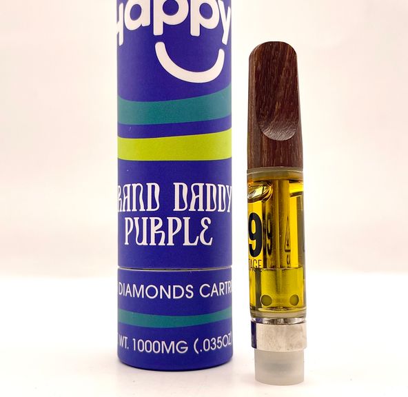 PRE-ORDER ONLY 1g Grand Daddy Purple (Indica) Liquid Diamonds Cartridge - Happy