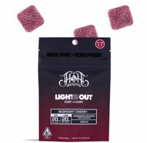 Heavy Hitters Ultra Potent Sleep Gummy - 100mg THC/ 100mg CBN Midnight Cherry (I)