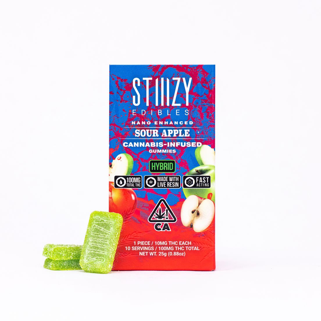 STIIIZY EDIBLES - 100MG SOUR APPLE