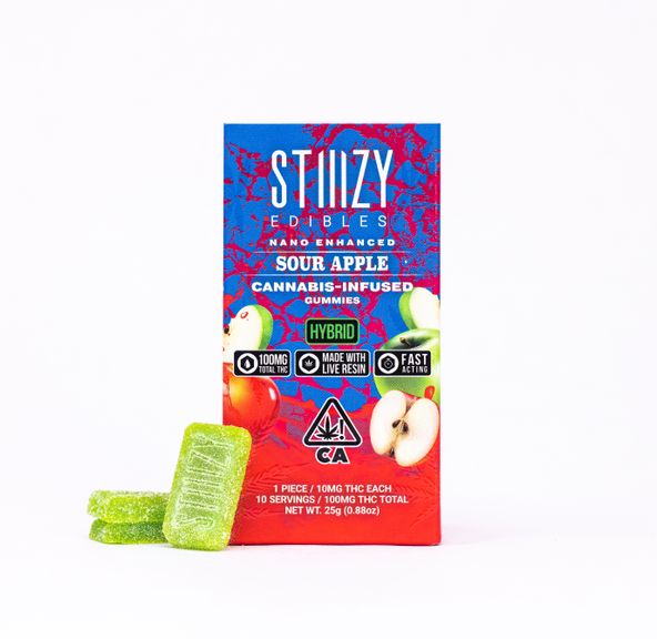 STIIIZY EDIBLES - 100MG SOUR APPLE