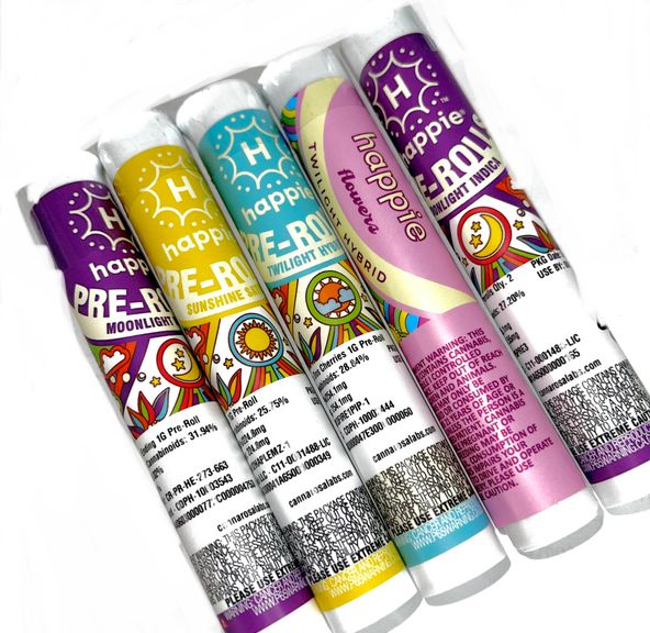 1. Happie 1g Pre Roll - Grape Ape x Dos Cherries (H) *SALE*